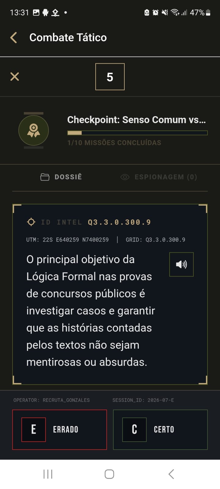Questão aberta no Questão de Guerra